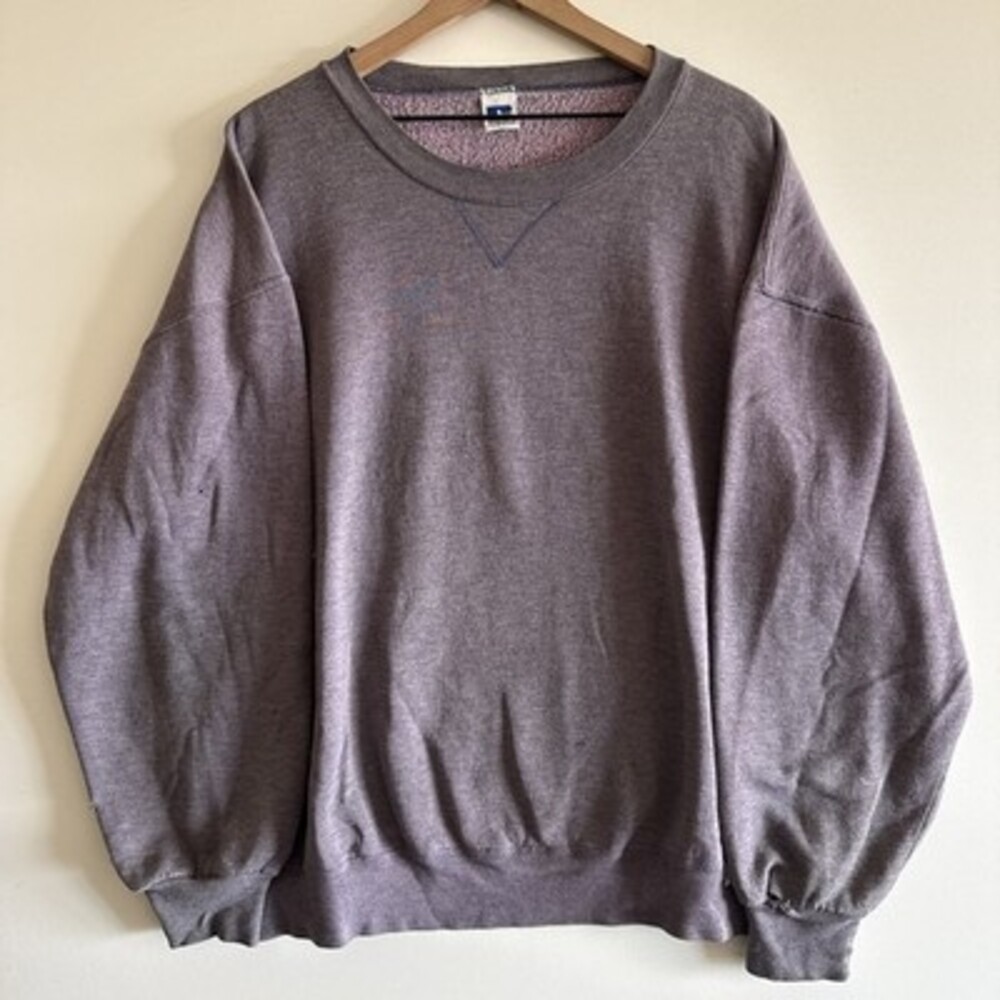 XXL 1990s Distressed Lavender Purple Russell Athletic Sweatshirt